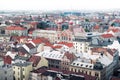 View of Pilsen, Czech Republic with the Great Synagogue Royalty Free Stock Photo