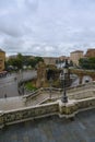 View from Pincioâs Staircase and Montagnola Fountain across the city view in Bologna, Italy Royalty Free Stock Photo