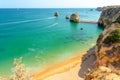 View on Pinhao Beach in Lagos, Algarve, Portugal