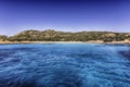 View of the Pink Beach, island of Budelli, Sardinia, Italy Royalty Free Stock Photo