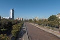 View from the Pio Nono Bridge onto the Mapocho River in Santiago, Chile Royalty Free Stock Photo