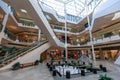 The view of Pioneer Place, shopping mall, in downtown Portland