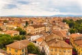 View of Pisa from the tower - Italy. Pisa, Italy beauty of architecture. Panoramic view of the ancient village of San Miniato in Royalty Free Stock Photo