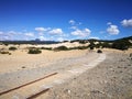 View of Piscinas Dune in Sardinia, a natural desert