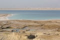 View on a pitfall, sinkholes and conversions of the Dead Sea Royalty Free Stock Photo