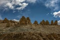 View of Piyang Dongga ruins in Zanda County, Ngari Prefecture, Tibet, China. Royalty Free Stock Photo