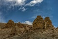 View of Piyang Dongga ruins in Zanda County, Ngari Prefecture, Tibet, China. Royalty Free Stock Photo