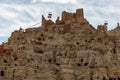 View of Piyang Dongga ruins in Zanda County, Ngari Prefecture, Tibet, China. Royalty Free Stock Photo