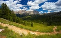 View of Piz dles Cunturine and Gipfelkreuz, Dolomites,