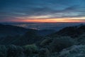 Late sunset view on Valles Oriental in Catalonia