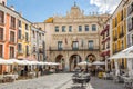 View at the place with building of City hall of Cuenca in Spain Royalty Free Stock Photo