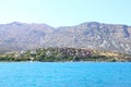 Plaka city on Crete by Spinalonga island Royalty Free Stock Photo