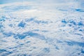 The View from the plane above the cloud and sky Royalty Free Stock Photo