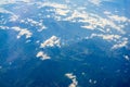 The View from the plane above the cloud and sky Royalty Free Stock Photo