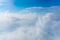 The View from the plane above the cloud and sky Royalty Free Stock Photo