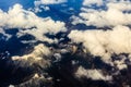 The View from the plane above the cloud and sky Royalty Free Stock Photo