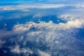 the view from the plane above clouds and sky