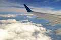 The view from the plane of the cloud over Italy Royalty Free Stock Photo
