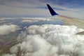 The view from the plane of the cloud over Italy Royalty Free Stock Photo