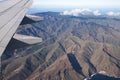 View from the plane at La Gomera Royalty Free Stock Photo