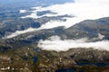 A view from the plane`s window to the ground.