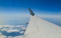 View from the plane to the clouds