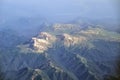 View from the plane to the Western Caucasus mountains. Fisht-Oshten massif. Adygeya, Russia Royalty Free Stock Photo