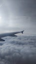 View from plane window. Sky view from plane window. Royalty Free Stock Photo