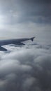 View from plane window. Sky view from plane window. Royalty Free Stock Photo