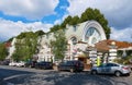 View of the Plantarum Plant Store building, which is one of the entrances to the Aptekarsky Ogorod of Moscow State University: