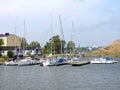 View of the coast of sea, boats and houses, Suomenlinna, Helsinki