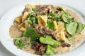 plate of shirt rib papardelle pasta