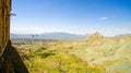 View of the plateau around Mount Ararat, dirt roads and breathtaking landscapes, Heights around the palace of Ishak Pasha. Eastern