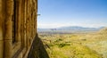 View of the plateau around Mount Ararat, dirt roads and breathtaking landscapes, Heights around the palace of Ishak Pasha. Eastern