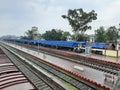 Distant View of Platform No. 1 of Railway station during Lockdown the , Dimapur, Nagaland, India.