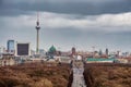 View from the platform of the Victory Column towards Brandenburg Gate, Berlin Royalty Free Stock Photo