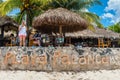 View of Playa Palancar, a beach on mexican island of Cozumel Royalty Free Stock Photo