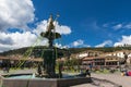 View of the Plaza de Armas in the City of Cuzco, in Peru. Royalty Free Stock Photo