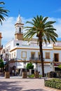 Town square and church tower, Ayamonte.