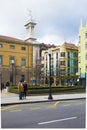 View from Plaza del Instituto in Gijon, Asturias Spain