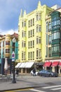 View from Plaza del Instituto in Gijon, Asturias Spain