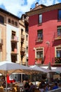 View of Plaza Mayor with restorain in Vic Royalty Free Stock Photo