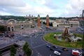 View of the Plaza of Spain in Barcelona, from the roof of the Arena shopping center