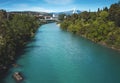 View of Podgorica city with the Moraca river in Montenegro Royalty Free Stock Photo