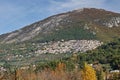 View of Poggio Bustone and mount Rosato, Rieti, Latium, Italy Royalty Free Stock Photo