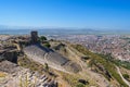 View point Amphitheater theater in Acropolis of Pergamon or Pergamum is Ancient Greek City, Museum archeology outdoor, Landmark of Royalty Free Stock Photo