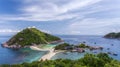 View point of beach and sea in Koh nang yuan island in koh tao area Royalty Free Stock Photo