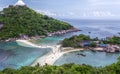 View point of beach and sea in Koh nang yuan island in koh tao area Royalty Free Stock Photo