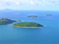 View point of black rock cliff in Thailand. Royalty Free Stock Photo