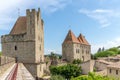 View point of Castle of Carcassonne, Languedoc Roussillon, France Royalty Free Stock Photo